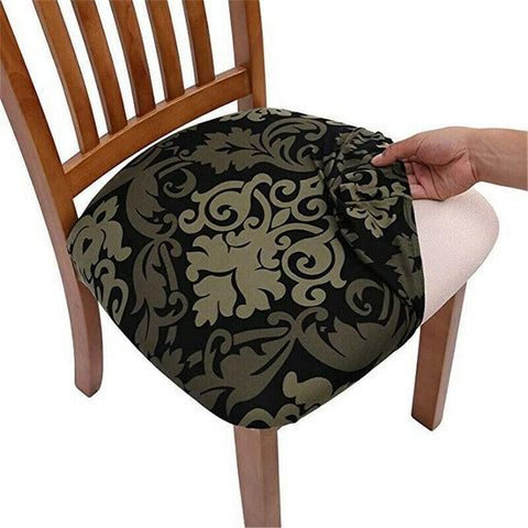 Stretch Dining Chair Seat Covers Removable Seat Cushion Slipcovers Protector - I