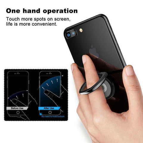 Iring Phone Ring Finger Holder Stand Mobile Grip with Mount Hook for iPhone and iPad - Gold