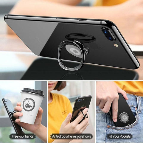 Iring Phone Ring Finger Holder Stand Mobile Grip with Mount Hook for iPhone and iPad - Gold