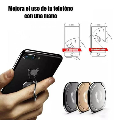 Iring Phone Ring Finger Holder Stand Mobile Grip with Mount Hook for iPhone and iPad - Gold