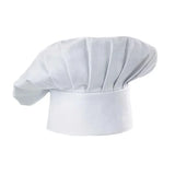 Adjustable Chef Cap with Elastic Band for Kitchen Cooking Baking Catering Use - White
