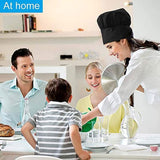 Adjustable Chef Cap with Elastic Band for Kitchen Cooking Baking Catering Use - White