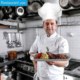 Adjustable Chef Cap with Elastic Band for Kitchen Cooking Baking Catering Use - White