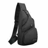 Durable Mens Chest Bag Shoulder Backpack Man Sling Cross Body Satchel Travel Bag - Blue
