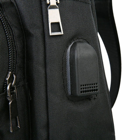 Durable Mens Chest Bag Shoulder Backpack Man Sling Cross Body Satchel Travel Bag - Grey