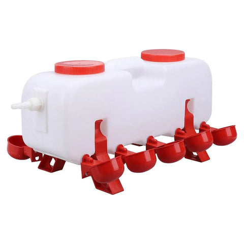 10L Chicken Poultry Automatic Drinking Tank Drinker Feeding Pot Water Dispenser