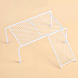 Metal Iron Chicken Feeding Ladder Grid Shelving Landscaping Platform Supplies - Black-L