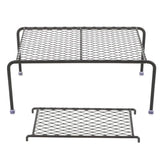 Metal Iron Chicken Feeding Ladder Grid Shelving Landscaping Platform Supplies - White-L