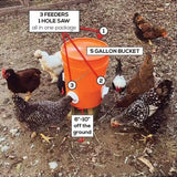 Poultry DIY Port PVC Gravity Fed Chicken Feeder for Hen Coop Farm Bucket Kit - 1 PC Hole Saw