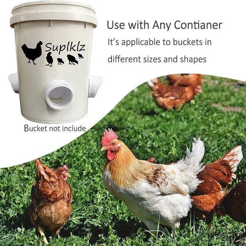 Poultry DIY Port PVC Gravity Fed Chicken Feeder for Hen Coop Farm Bucket Kit - 1 PC Hole Saw