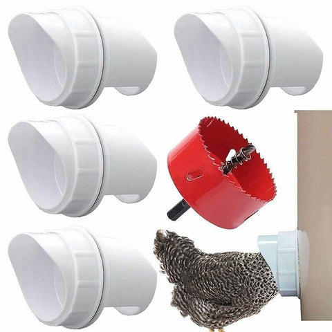 Poultry DIY Port PVC Gravity Fed Chicken Feeder for Hen Coop Farm Bucket Kit - 1 PC Hole Saw