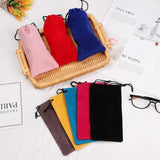 5PCS Cleaning Clothes Sunglasses Pouch Glasses Case Soft Eyeglasses Bag Random - 20PCS
