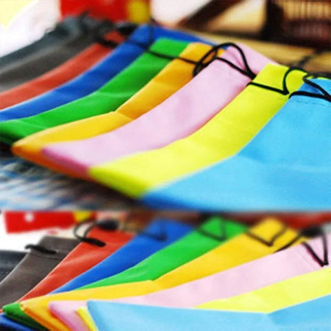 5PCS Cleaning Clothes Sunglasses Pouch Glasses Case Soft Eyeglasses Bag Random - 20PCS