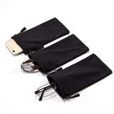 5PCS Cleaning Clothes Sunglasses Pouch Glasses Case Soft Eyeglasses Bag Random - 20PCS