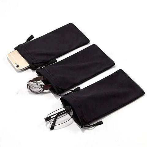 5PCS Cleaning Clothes Sunglasses Pouch Glasses Case Soft Eyeglasses Bag Random - 20PCS