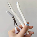 3Pcs Eyebrow Razor Set Facial Hair Remover Dermaplaning Shaving Tool Kit - Clear eyebrow*2+ Scissor comb