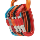 25KN Screwgate Locking Rock Climbing Carabiner Clip Aluminum D Ring Hook Buckle - Blue