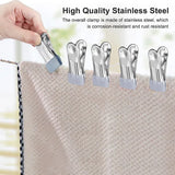 30pcs Multi Functional Stainless Steel Clothes Drying Clips Windproof Clips