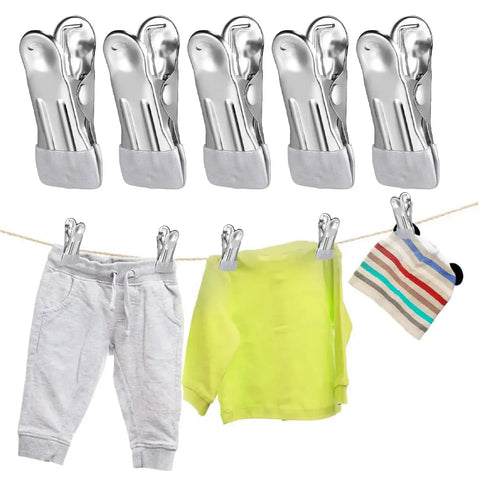 30pcs Multi Functional Stainless Steel Clothes Drying Clips Windproof Clips