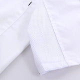 Black Unisex Mesh Sleeve Chef Coat Jacket Restaurant Hotel Cook Short Uniform - XL