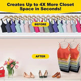 2pcs 8 Tier Metal Clothes Hanger Underwear Storage Organizer Stainless Steel