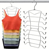 2pcs 8 Tier Metal Clothes Hanger Underwear Storage Organizer Stainless Steel