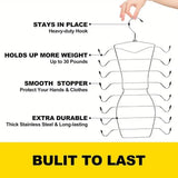 2pcs 8 Tier Metal Clothes Hanger Underwear Storage Organizer Stainless Steel