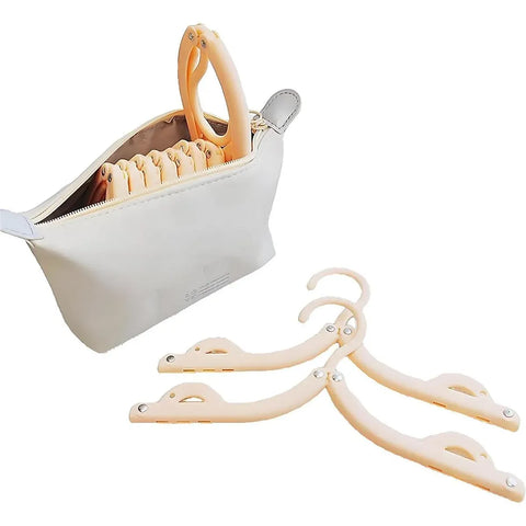 Portable Foldable Clothes Rack Travel Drying Stand for Home and Outdoor Use - Yellow