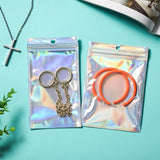 100/200X Iridescent Zip Bags for Food Storage & Holographic Makeup Pouch - 7*10cm 200PCS