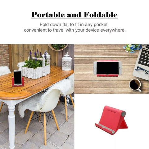 Desk Stand Holder for Mobile Phone Tablet iPad iPhone Samsung Universal Mount - Blue