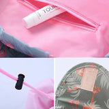 Portable Travel Makeup Bag Drawstring Cosmetic Pouch Lazy Storage Organiser Case - Blue