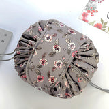 Portable Travel Makeup Bag Drawstring Cosmetic Pouch Lazy Storage Organiser Case - Blue