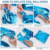 40Cm 3D Happy Birthday Letters Balloons Inflating Foil Banner Bunting Celebrate - Gold