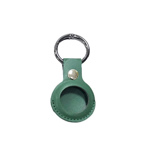 For Apple Airtag Leather Case Cover Air Tag Keychain Holder Sleeve Shell Tracker - Green