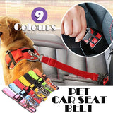 Adjustable Pet Harness Lead for Car Travel with Clip Attachment Nylon Restraint Strap - Purple