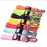 Adjustable Pet Harness Lead for Car Travel with Clip Attachment Nylon Restraint Strap - Purple