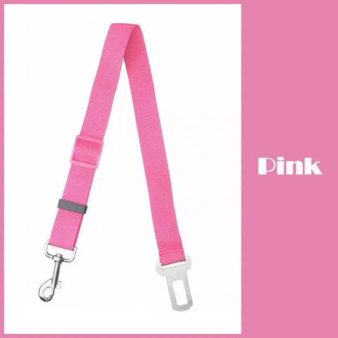 Adjustable Pet Harness Lead for Car Travel with Clip Attachment Nylon Restraint Strap - Purple