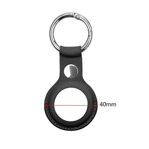 For Apple Airtag Leather Case Cover Air Tag Keychain Holder Sleeve Shell Tracker - Red