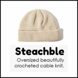 Men Women Mini Fisherman Beanie Winter Spring Hat Soft Knitted Docker Skull Cap - Rose Red