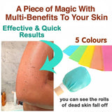 5 Pcs Towel Exfoliating Bath Washcloth Viscose Scrub Mitten Towel - Yellow *5 PCS
