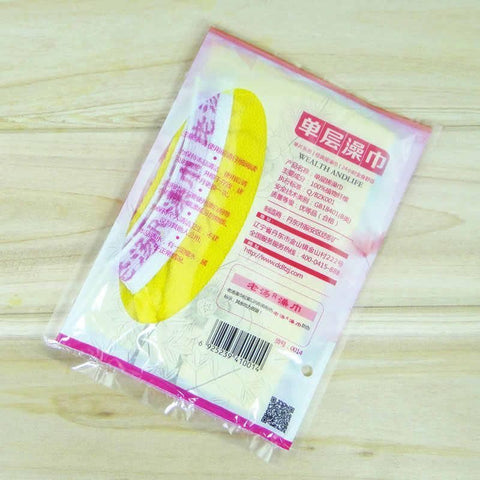 5 Pcs Towel Exfoliating Bath Washcloth Viscose Scrub Mitten Towel - Yellow *5 PCS