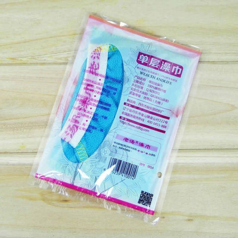 5 Pcs Towel Exfoliating Bath Washcloth Viscose Scrub Mitten Towel - Yellow *5 PCS