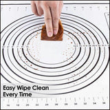 Non-Stick Silicone Baking Mat Rolling Cake Dough Scale Pastry Clay Fondant Sheet - Red 40*30cm