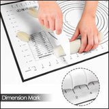 Non-Stick Silicone Baking Mat Rolling Cake Dough Scale Pastry Clay Fondant Sheet - Red 40*30cm