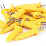 BBQ Corn Holders Set of 10 Reusable Stainless Steel Skewers for Kitchen and Grill