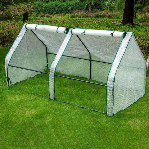 Greenhouse Cover Transparent Grid Garden Conservatory Plant Protection Tent