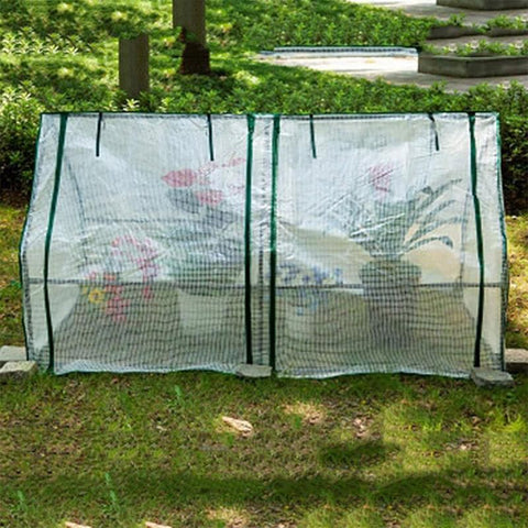 Greenhouse Cover Transparent Grid Garden Conservatory Plant Protection Tent