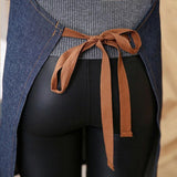 Adjustable Denim Apron Pocket Hanging Neck Cooking Kitchen Baking Bar Cafe Chefs