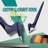 360-Degree Rotating Craft Cutting Tool with Precision Blade for Craft Art - Grey