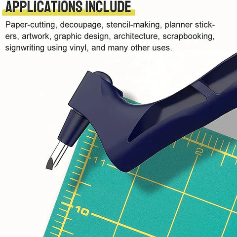 360-Degree Rotating Craft Cutting Tool with Precision Blade for Craft Art - Grey